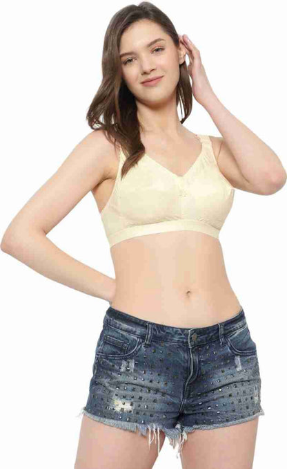 Bindeshwari Multicolor Non-Padded Wired 3/4th Coverage T-Shirt Bra Pack of 2