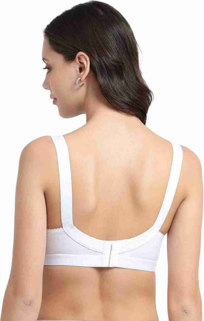 Bindeshwari Non-Padded Wired 3/4th Coverage White T-Shirt Bra