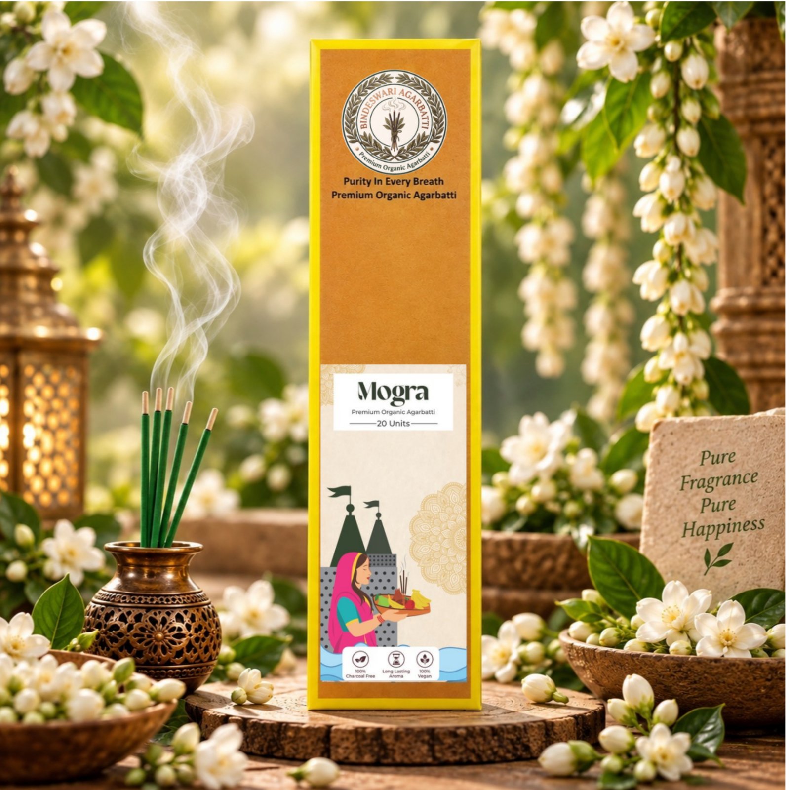 BINDESHWARI Mogra Agarbatti - Pack Of 5